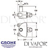 Grohe Grohtherm XL Thermostat Mixer Shower Dimensions